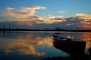 Tramonto sul lago di Massaciuccoli (foto di Pietro Fadda)