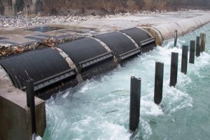 Impianto idroelettrico di Ponte a Moriano sul fiume Serchio. (Foto da Warp Engineering).