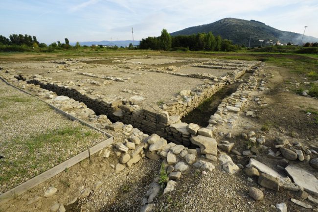 L'area archeologica di Gonfienti (Foto da Città Metropolitana di Firenze).