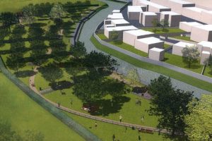 Rendering del nuovo parco urbano di Grassina (da Comune di Bagno a Ripoli)