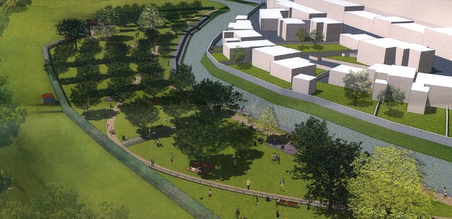 Rendering del nuovo parco urbano di Grassina (da Comune di Bagno a Ripoli)