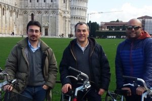 Il team dell'Ateneo di Pisa che ha sviluppato il sistema. Da sin. Andrea Michel, Paolo Nepa, Vittorio Franchina.