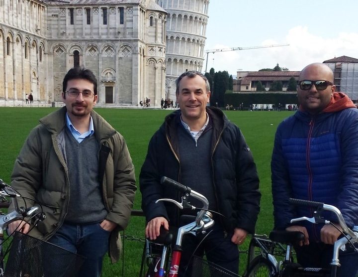 Il team dell'Ateneo di Pisa che ha sviluppato il sistema. Da sin. Andrea Michel, Paolo Nepa, Vittorio Franchina.