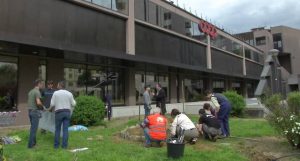 L'inizio dei lavori nella Terza Piazza