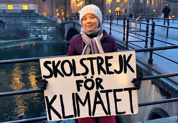 Greta Thunberg. Foto da www.facebook.com/gretathunbergsweden/