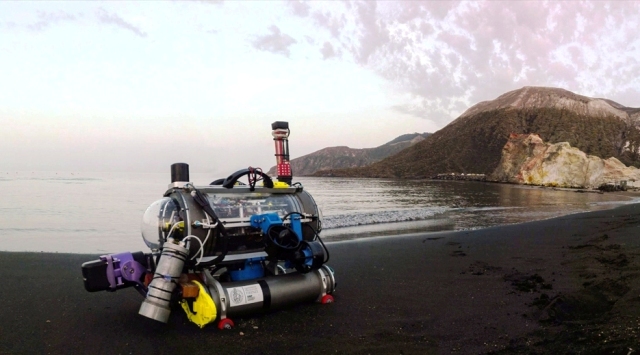 FeelHippo sulla spiaggia di Vulcano (foto Università di Firenze)