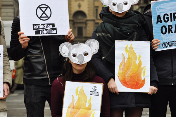 Foto da Extinction Rebellion Firenze.