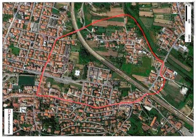 L'area di Monsummano Terme che sarà oggetto di indagine (foto Arpat)