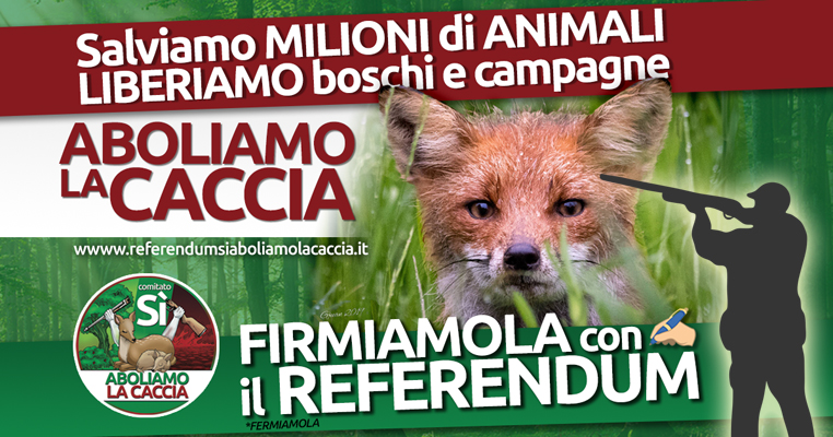 Prorogata anche in Toscana la raccolta firme per il referendum abrogativo della caccia