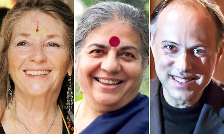 Gloria Germani, Vandana Shiva e Carlo Triarico.