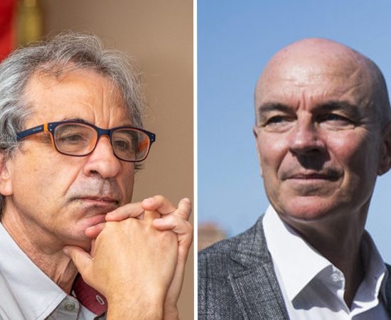 Da sinistra Rossano Ercolini e il sindaco Luca Salvetti.