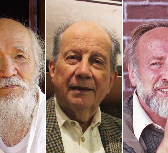 Da sinistra: Masanobu Fukuoka, Giannozzo Pucci e Bill Mollison.