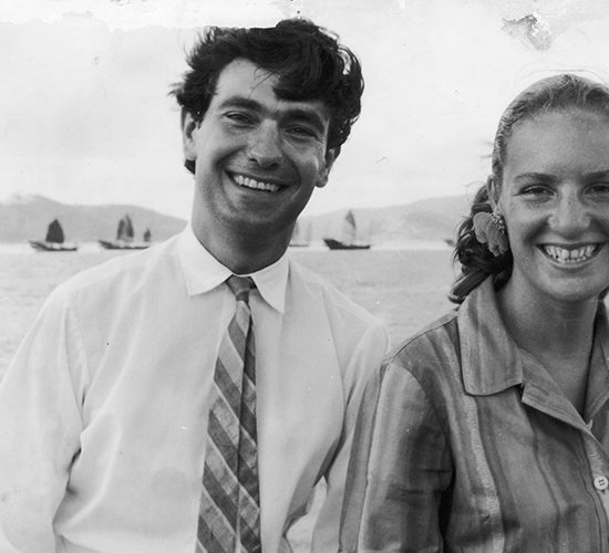Nella foto con la moglie Angela Staude.